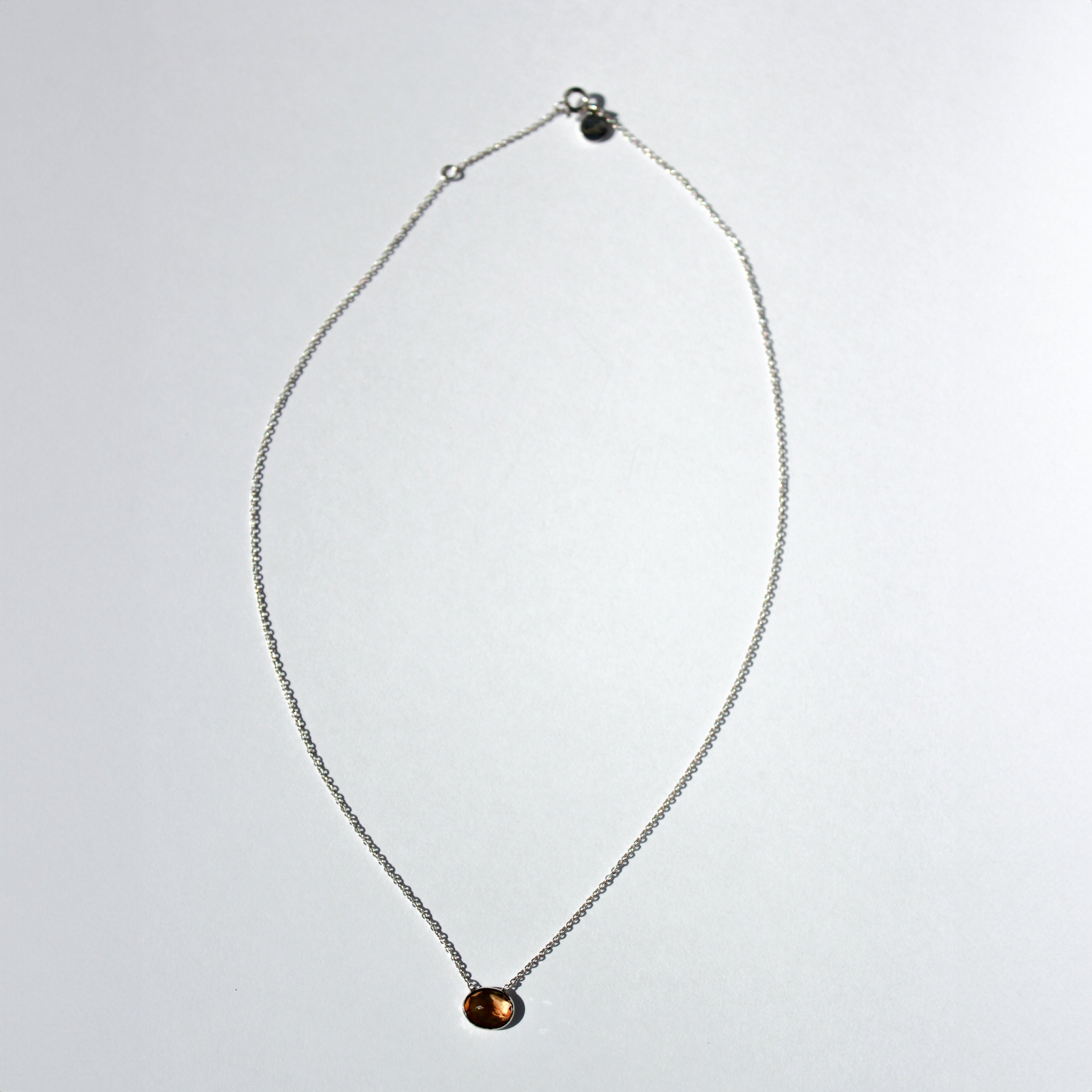 Sun Oval Citrine Necklace