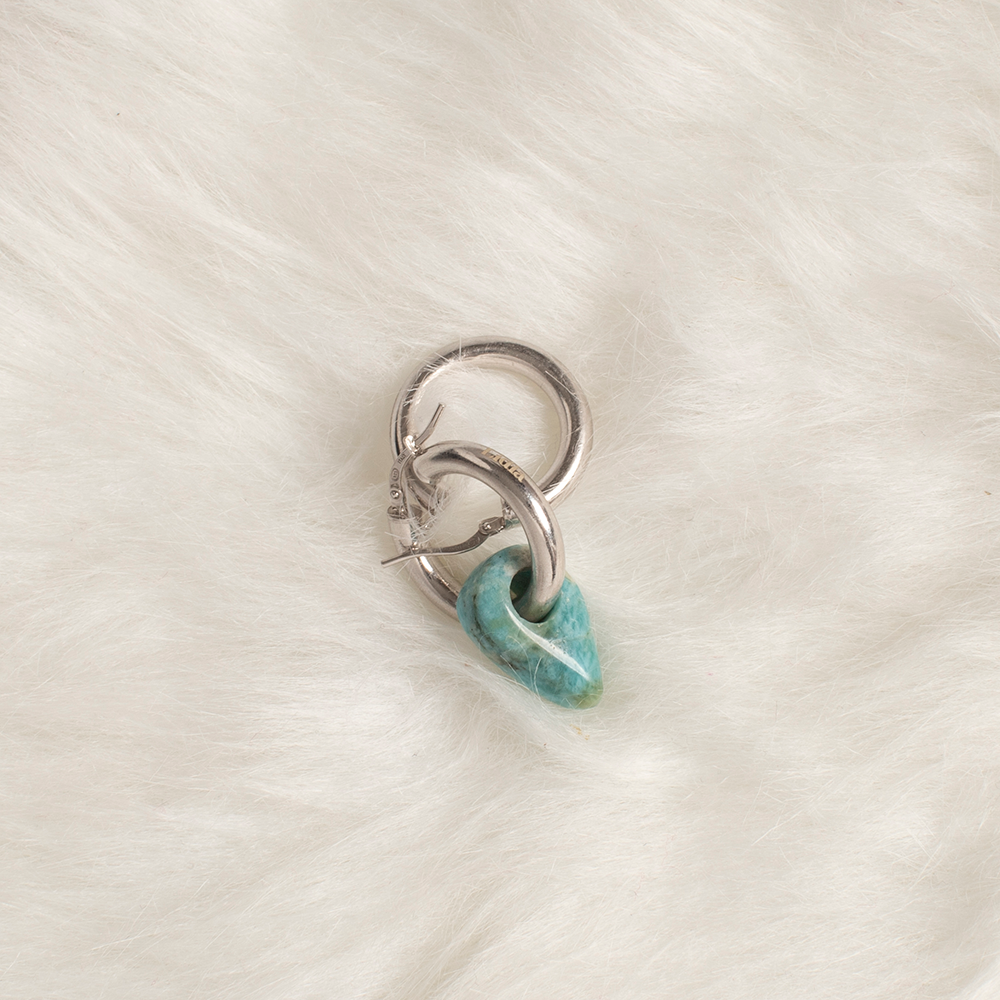 Pinpoint Larimar Shaped earring