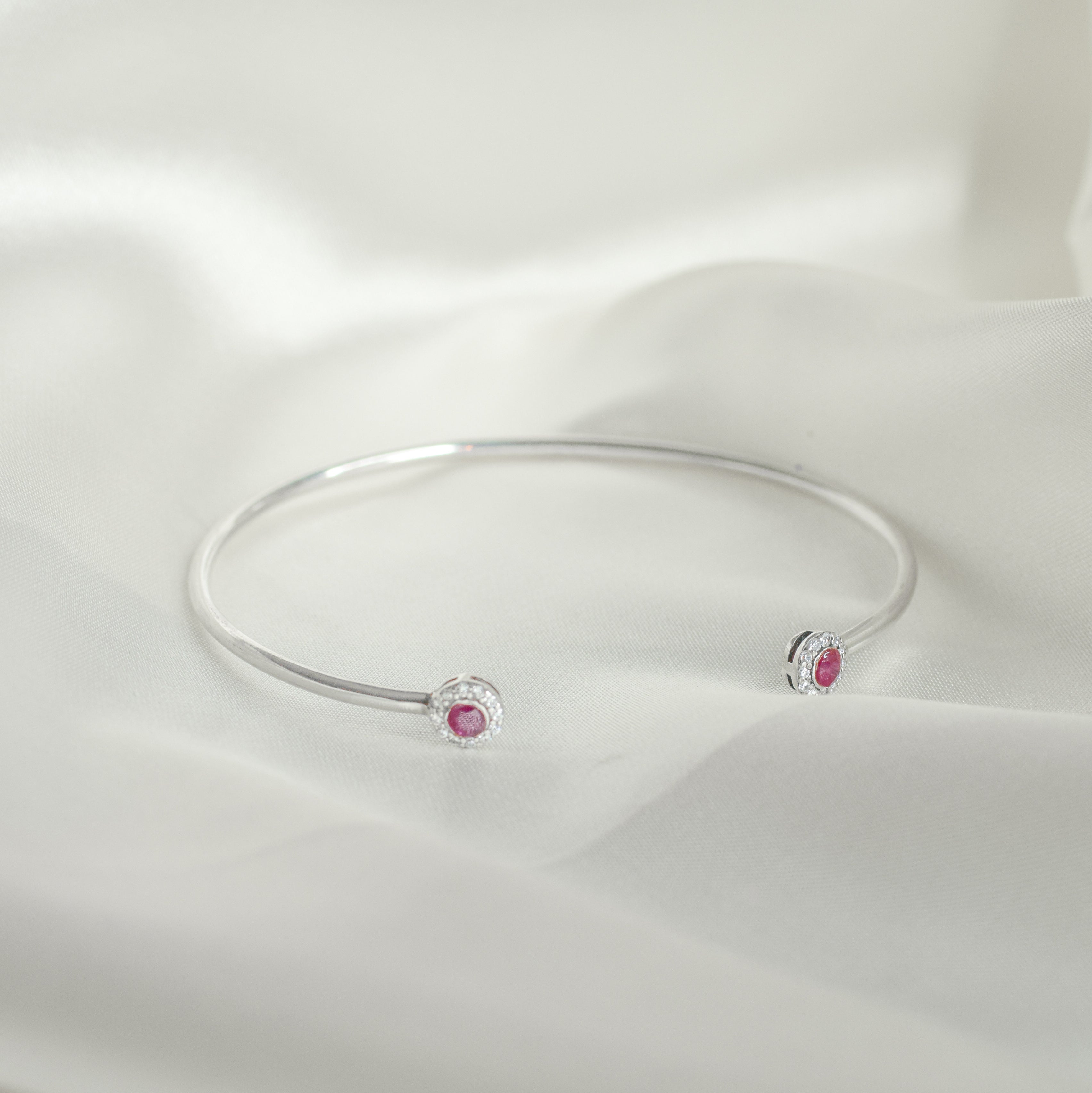 ruby silver bracelet, 