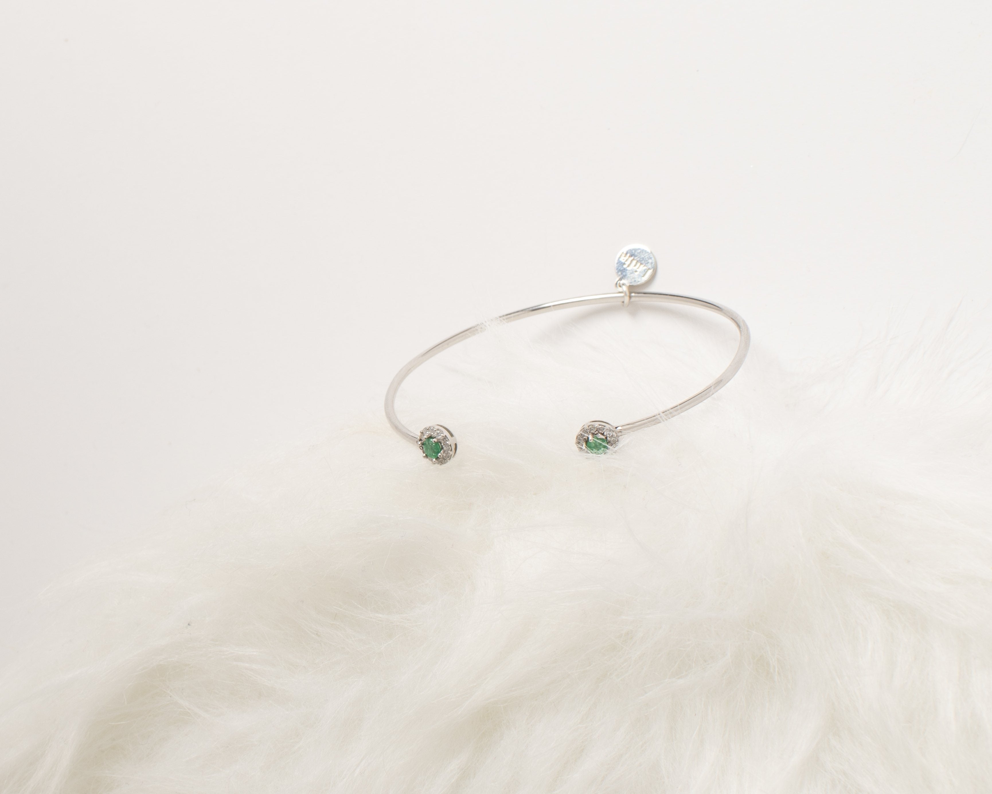 Precious Stone + Cubic Zirconia Cuff