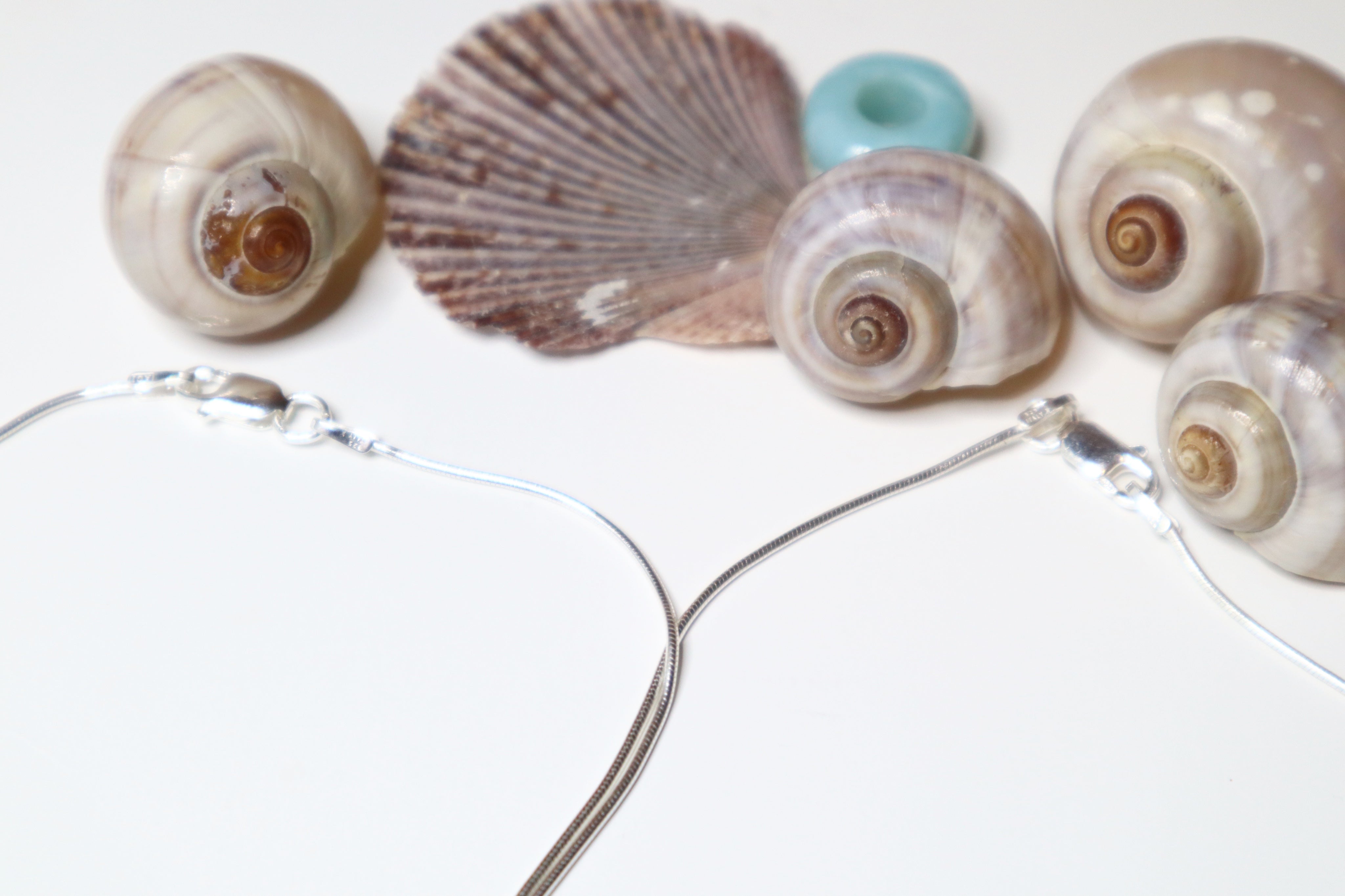 Single Larimar doughnut necklace