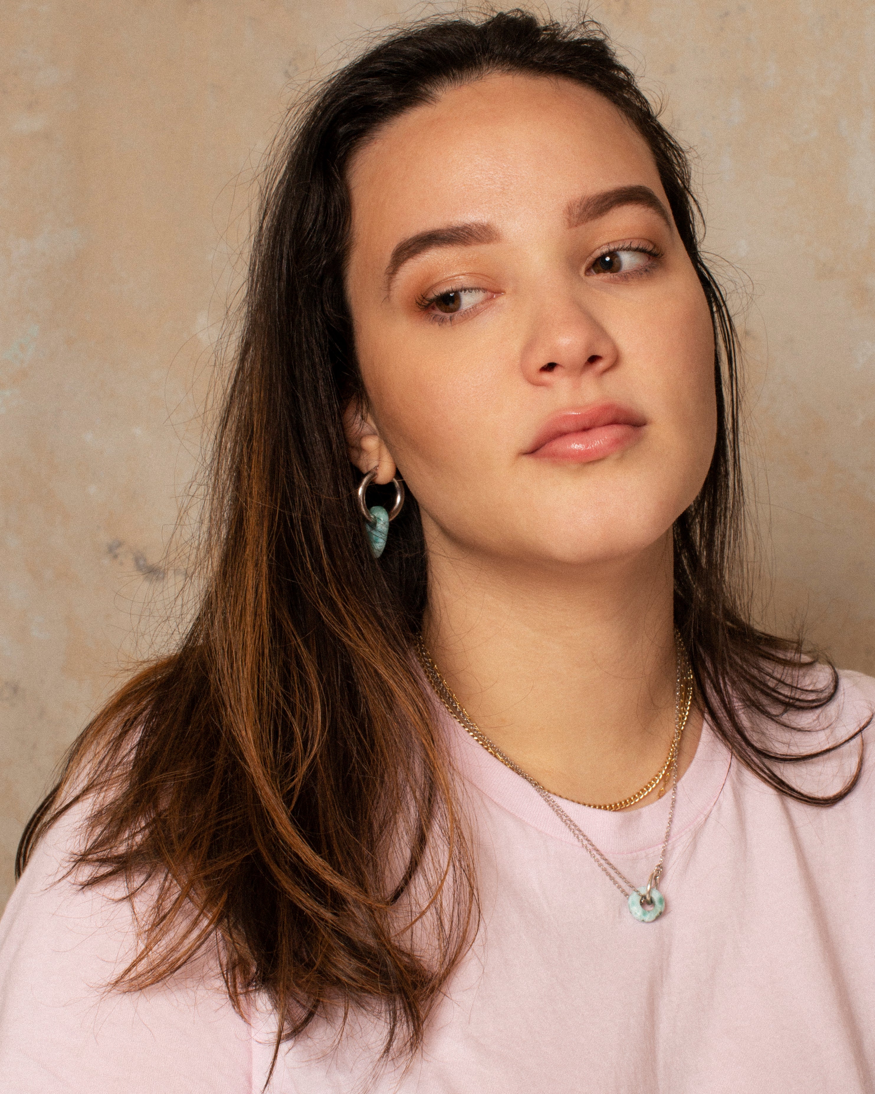 Pinpoint Larimar Shaped earring