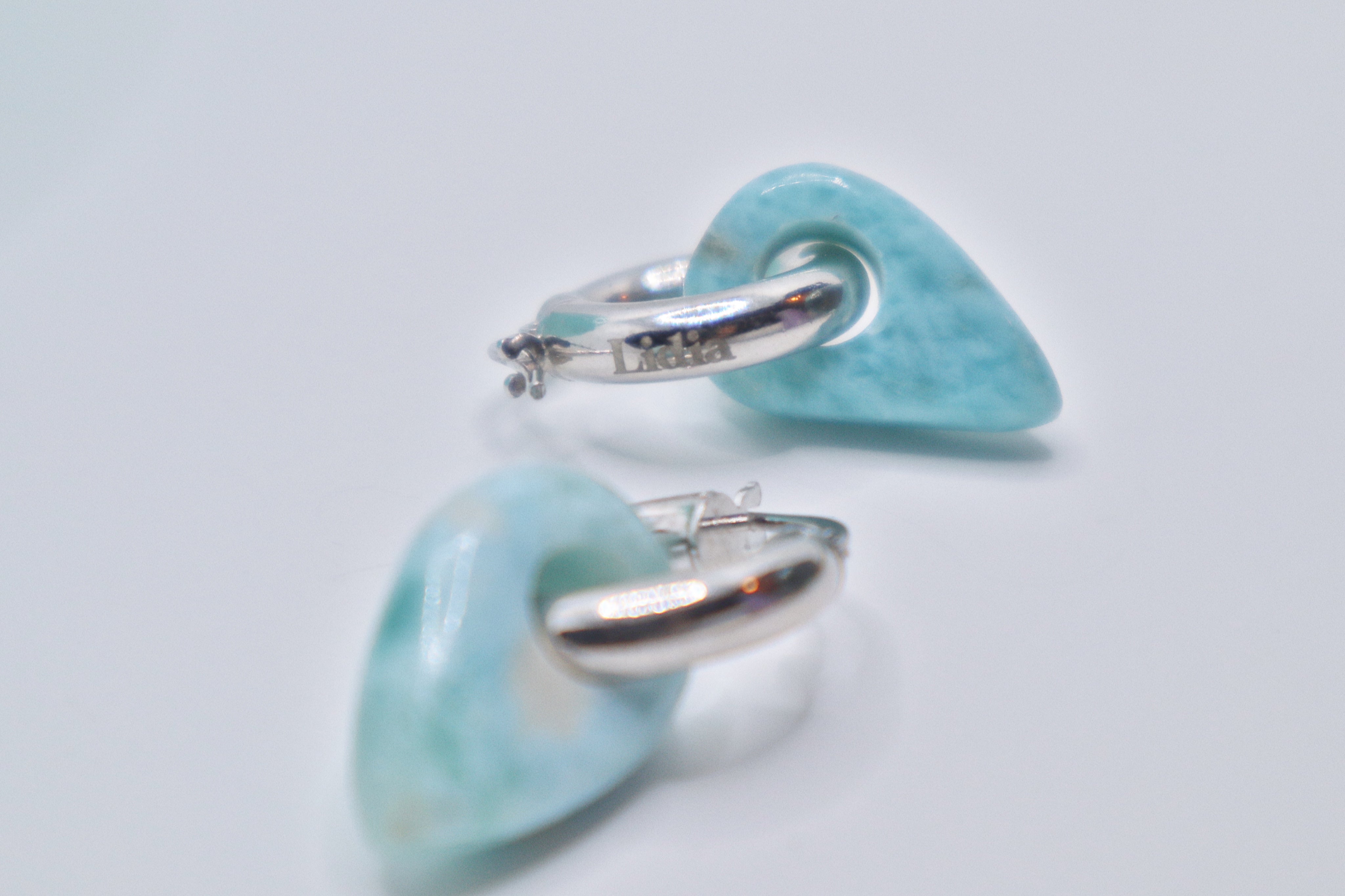 Pinpoint Larimar Shaped earring